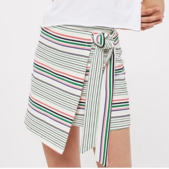 Bright Stripe Wrap Skirt NWOT - Picture 1 of 11